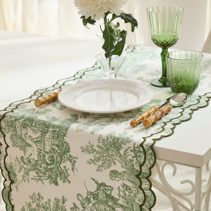 TOILE DE JOUY RUNNER GREEN